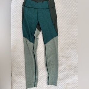 Outdoor Voices Colorblock Leggings - Teal and Gray